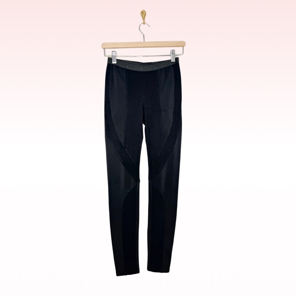 BCBGMAXAZRIA Black Panel Leggings (Sz S)